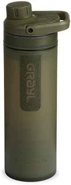 GRAYL UltraPress 16.9 oz Water Purifier & Filter Bottle, Olive Drab