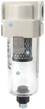 Vacuum Water Droplet Separator Vacuum Pipeline Filter Negative Pressure Filter Element AMJ AMJ3000-03B AMJ4000-04B-C(AMJ3000-03B-C)