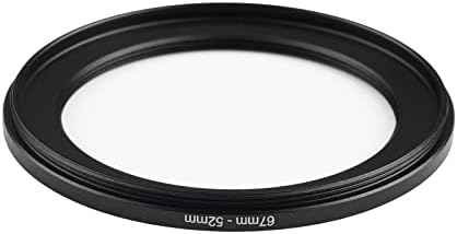 67mm to 52mm Step Down Ring Filter Adapter Applicable to All Brands of UV ND CPL Filter (67mm-52mm)