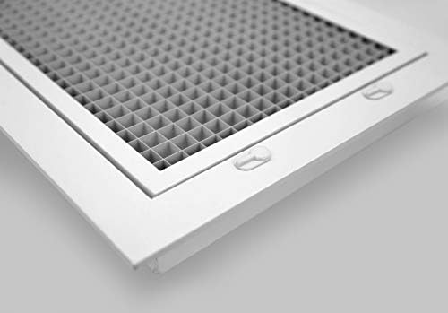 24" x 20" Cube Core Eggcrate Return Air Filter Grille for 1" Filter - Aluminum - White [Outer Dimensions: 26.5" x 22.5]