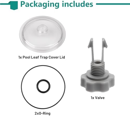 Sand Filter Pump Replacement Parts, SF15110 Pool Leaf Trap Cover Lid, Valve&O-Ring, Fits Intex 12 Inch Sand Filter Pumps, Replacement for Intex SF15110, 11823, SF80110-2, SF80110-1, ECO15110-2 Models - Field & Pure