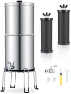 CO-Z Gravity Fed Water Filter System, Stainless Steel Gravity Water