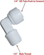 YZM Elbow Male Thread Adapter 1/4" Male x 1/4" OD Tube Quick Connect. - Image 2
