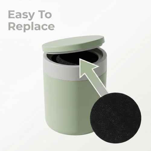 8 Pack Charcoal Filters for Compost Bucket 7.25 Inch, Activated Carbon Replacement Filter Round Compost Bin Filter for Countertop Bin, Odor Control Activated Charcoal Filters