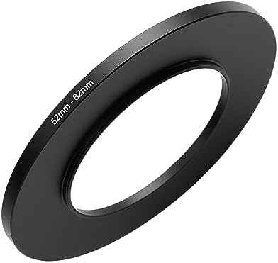 52mm to 82mm Step-up Adapter Rings Filter Adapter Black Metal Step Down Filter Ring Adapter Compatible with All Brand UV CPL ND Camera Lens Filter Stepping Rings (52mm-82mm)