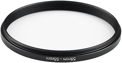 58mm to 55mm Step-Down Ring Filter Adapter,for All Brands UV ND CPL, Metal Ring Step-Down Rings Adapter Filter (58mm-55mm) - Field & Pure