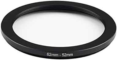 62mm to 52mm Step Down Ring Filter Adapter Applicable to All Brands of UV ND CPL Filter (62mm-52mm)