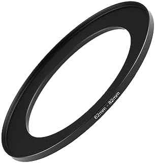 62mm to 82mm Step Up Ring Filter Adapter Black Metal Step up Adapter Rings Compatible with All Brand UV CPL ND Camera Lens Filter Step Down Ring (62mm-82mm)