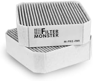 Filter-Monster – Replacement Filter with 2 Coconut Carbon Pre-Filters, Set of 3 – Compatible with Molekule PECO for Molekule Air Purifier - Field & Pure