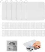 6 PCS Silicone Shower Drain Cover to Keep Bugs Out with 30 Pack Floor Drain Filter Screen Sticker, Anti-Blocking Anti-Insect Sewer Covers