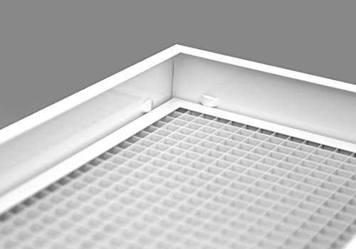 24" x 20" Cube Core Eggcrate Return Air Filter Grille for 1" Filter - Aluminum - White [Outer Dimensions: 26.5" x 22.5]
