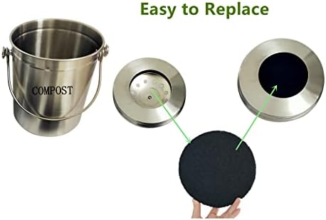 Compost Filters for Countertop Bin Dia7.25 Inch x 0.4 Inch (6 Pack) - Field & Pure