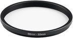 58mm to 55mm Step-Down Ring Filter Adapter,for All Brands UV ND CPL, Metal Ring Step-Down Rings Adapter Filter (58mm-55mm) - Field & Pure