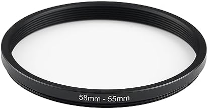 58mm to 55mm Step-Down Ring Filter Adapter,for All Brands UV ND CPL, Metal Ring Step-Down Rings Adapter Filter (58mm-55mm) - Field & Pure