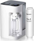 [Smart] Reverse Osmosis Water Filter Countertop,Ph+ & 6-Stage RO Water Filtration System-Alkaline Remineralization,4:1 Pure to Drain,40oz Auto-Fill & Stop Glass Carefe,No Installation Required(White)