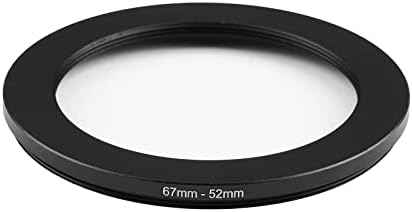 67mm to 52mm Step Down Ring Filter Adapter Applicable to All Brands of UV ND CPL Filter (67mm-52mm)