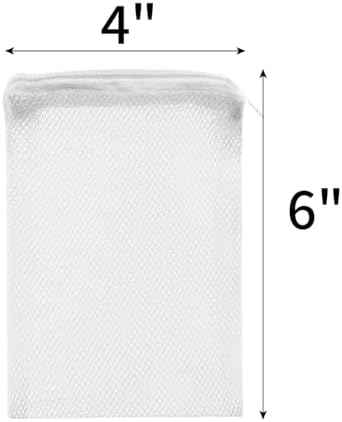 10 Pcs Aquarium Filter Media Bags - Reusable Mesh Bags (6" x 4") for Fish Tank Filters