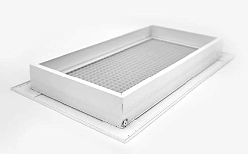 24" x 20" Cube Core Eggcrate Return Air Filter Grille for 1" Filter - Aluminum - White [Outer Dimensions: 26.5" x 22.5]