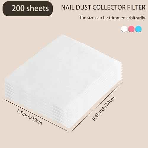 Nail Dust Collector Filter Paper Dust Collector Nail Tech For Salon Supplies