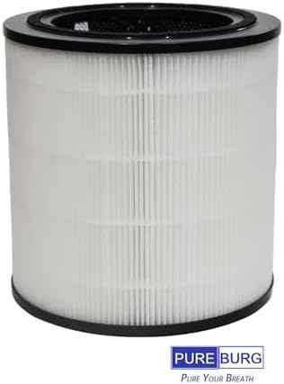 PUREBURG Replacement Filter Compatible with Bosch Air 4000 Air Purifier, 2-Pack H13 True HEPA Activated Carbon 2-in-1 For Air Clean Dust VOCs Odor 3-Stage Filtration