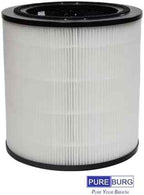 PUREBURG Replacement Filter Compatible with Bosch Air 4000 Air Purifier, 2-Pack H13 True HEPA Activated Carbon 2-in-1 For Air Clean Dust VOCs Odor 3-Stage Filtration