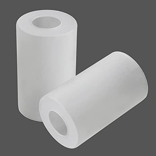 Frosted Glass Lamp Shade 2 Pack, Cylinder Glass Shade Replacement for Lighting Fixture Glass Globe with 1 5/8 Inch Fitter, G0035 - Field & Pure