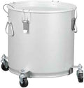 8 Gal Fryer Grease Bucket, Fryer Oil Bucket with Lid, Oil Disposal Caddy with Rust-Proof Coating, Coated Carbon Steel Oil Filter Pot with Caster Base, Oil Transport Container with Lock Clips & Filter