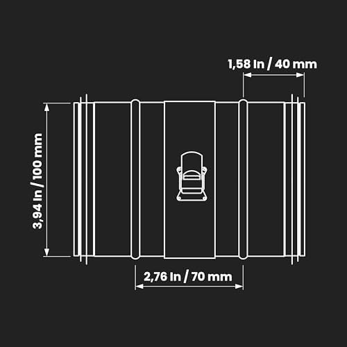 4" Inch Inline Round Duct Filter - G4 Class Filter with Mesh Screen