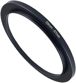 58mm to 67mm Step-up Adapter Rings Filter Adapter Black Metal Step Down Filter Ring Adapter Compatible with All Brand UV CPL ND Camera Lens Filter Stepping Rings (58mm-67mm) - Field & Pure