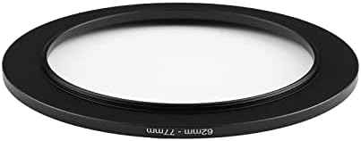 62mm to 77mm Step Up Ring Filter Adapter Applicable to All Brands of UV ND CPL Filter (62mm-77mm)