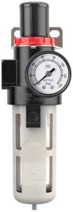 Compressed Air Pressure Filter Regulator Airtac BFR2000-C 1/4'' NPT 0-140 PSI Combo Piggybac Adjustable,Bracket,Gauge Semi-Auto Drain