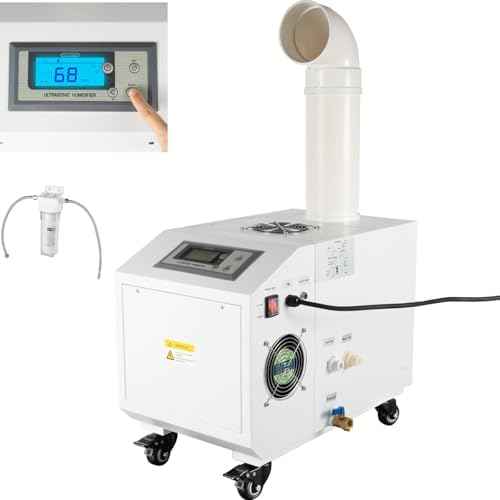 3kg/H Ultrasonic Industrial Agricultural Humidifer Commercial Large Volume Automatic Mist Cooling Sprayer Airflow for Warehouse Greenhouse Garden 160M³/H