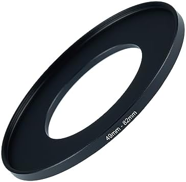 49mm to 82mm Step-up Adapter Rings Filter Adapter Black Metal Step Down Filter Ring Adapter Compatible with All Brand UV CPL ND Camera Lens Filter Stepping Rings (49mm-82mm) - Field & Pure