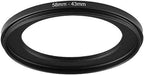 58mm to 43mm Step-up Adapter Rings Filter Adapter Black Metal Step Down Filter Ring Adapter Compatible with All Brand UV CPL ND Camera Lens Filter Stepping Rings (58mm-43mm)