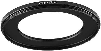 72mm to 49mm Step Up Ring Filter Adapter Black Metal Step up Adapter Rings Compatible with All Brand UV CPL ND Camera Lens Filter Step Down Ring (72mm-49mm)