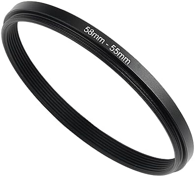 58mm to 55mm Step-Down Ring Filter Adapter,for All Brands UV ND CPL, Metal Ring Step-Down Rings Adapter Filter (58mm-55mm) - Field & Pure