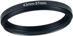 43mm to 37mm Step Up Ring Filter Adapter Black Metal Step up Adapter Rings Compatible with All Brand UV CPL ND Camera Lens Filter Step Down Ring (43mm-37mm)