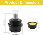 2 Pcs Air Compressor Silencer, 1/2" Thread, 20mm