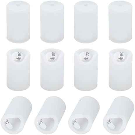 OLYCRAFT 12Pcs Clear Silicone Anti-Collision Corner Drawer Bumpers Cabinet Handle Protection Covers Corner Protector Round Silicone Cabinet Handle Guards for Shoe Vanity Drawer Kitchen - 0.7 inch