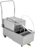 55L/14.5Gal Mobile Fryer Filter, 550W Commercial Fryer Filter Machine Cart, Stainless Steel Oil Filter Machine Separator with Wheels Deep Fryer Filter Machine, 32L/min Oil Pump Flow, for Restaurant