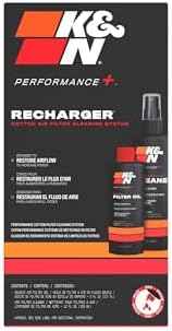 K&N Air Filter Cleaning Kit: Squeeze Bottle Filter Cleaner and Red Oil Kit; Restores Engine Air Filter Performance; Service Kit-99-5050