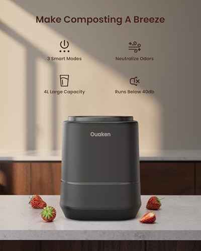 4L Electric Composter for Kitchen, Smart Countertop Compost Bin