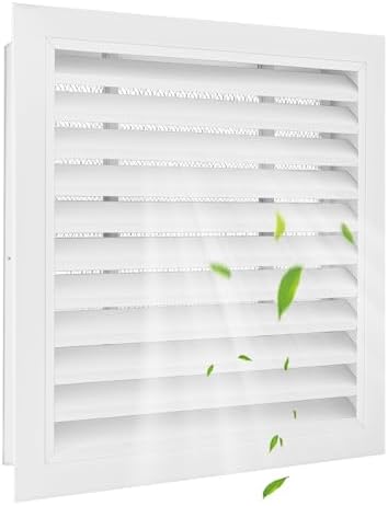 12"x12"Aluminum Gable Vent - Shed Vents with Screen,Vent Opening: 10"