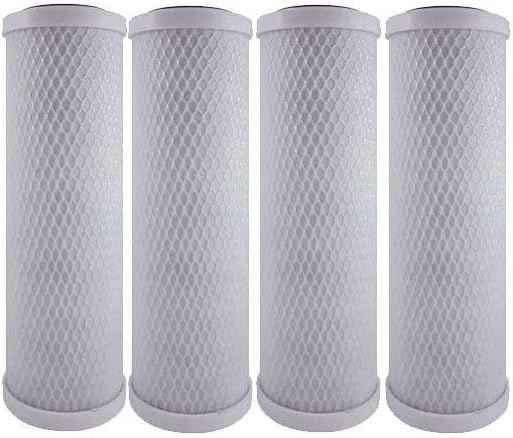 American Water Solutions 4-Pack Replacement GE GXWH04F Activated Carbon Block Filter - Universal 10 inch Filter for GE HOUSEHOLD PRE-FILTRATION SYSTEM