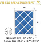 MervKing 16x20x1 Air Filter Actual Size: 15.7" x 19.7" x 0.75" MERV 11 MPR 1000-1200 | MADE IN USA | 6-Pack | Pleated HVAC AC Furnace Replacement