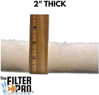 Beige Coarse Filter Media, 2" Thick, 14" x 56" Roll, Perfect for