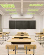 2 Pack Fluorescent Light Cover for Ceiling Lights, Desert Sand Camels Magnetic Classroom Light Filters 4x2 Feet, Palm Trees Tropical Plants Polka Dot Yellow Decorative Ceiling Shade Panel for Office
