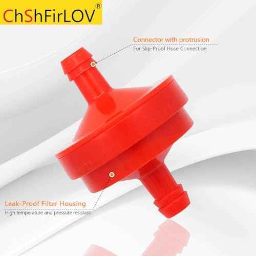 394358 AM38708 298090 Lawn Mower 1/4" Inline Gas Fuel Filter for B & S BS 394358S 5098K 7-6572 1/4" Inline Gas 75 Micron Assembly (2/Pack)