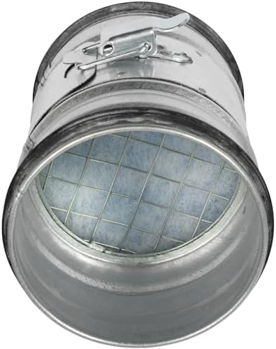 4" Inch Inline Round Duct Filter - G4 Class Filter with Mesh Screen
