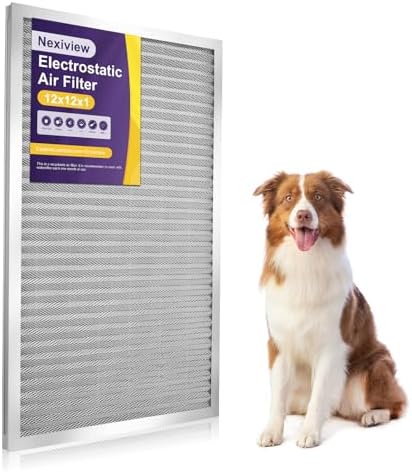 12x12x1 Furnace Filter-MERV8, Washable & Reusable Electrostatic Air